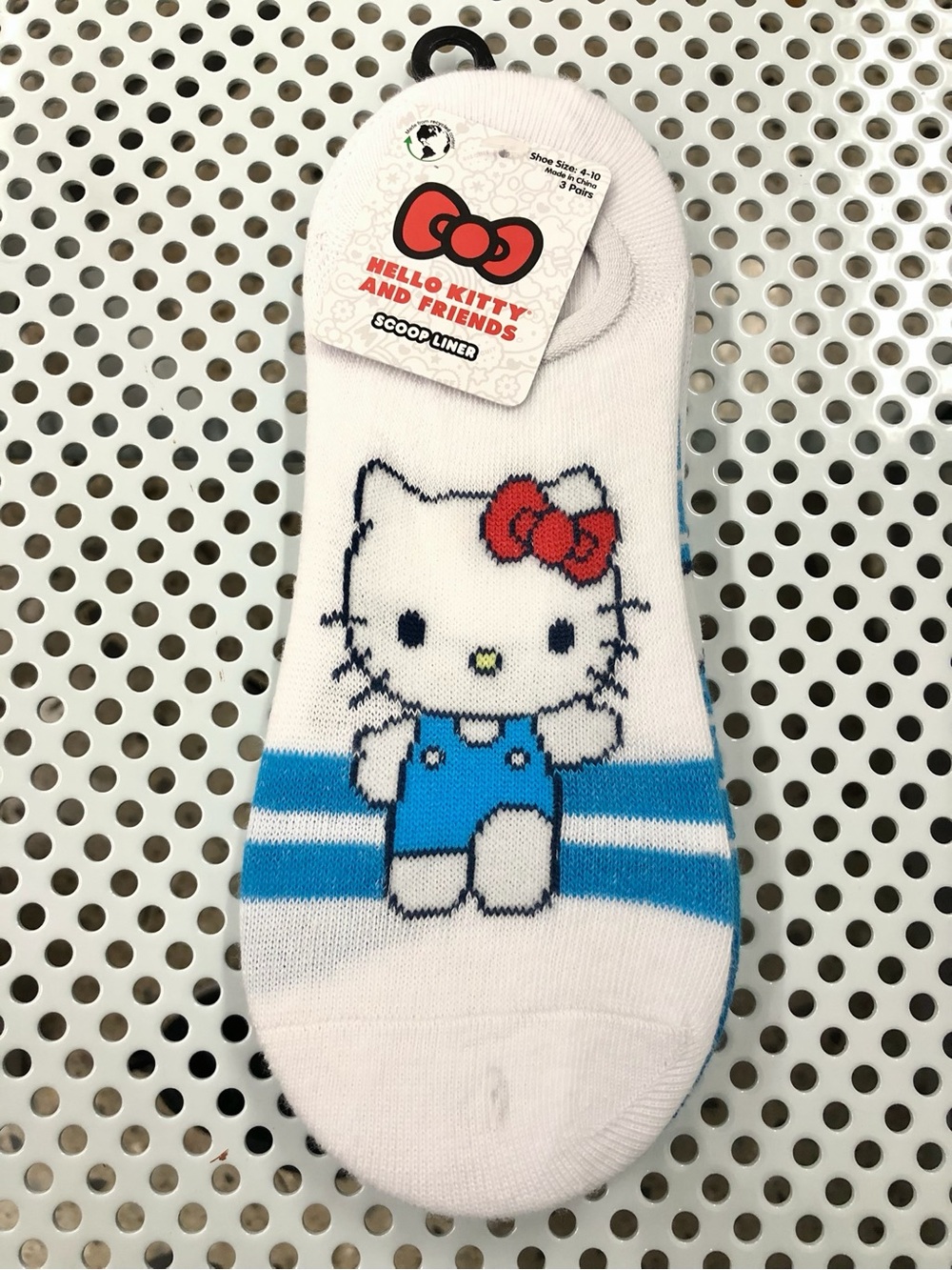 🌶️$5🌶️ NEW HELLO KITTY & Friends Scoop Liner Socks 3-Pack Shoe Size 4-10 Women's